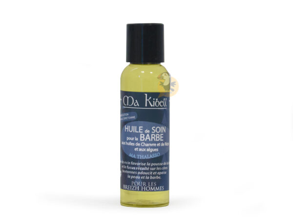 Huile de soin pour la barbe Huiles de Chanvre et Ricin et aux Algues